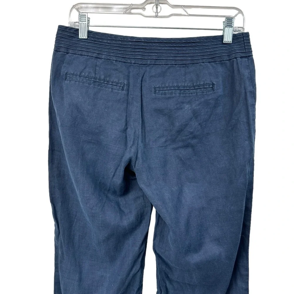 Banana Republic Martin Fit Navy Linen Pants, size 6